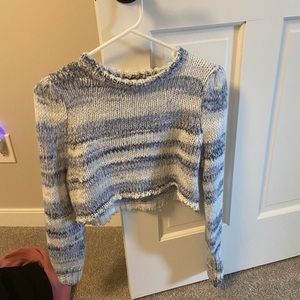 Cropped knit sweater